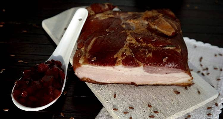 Smoked bacon in three versions